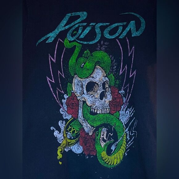Poison Band Shirt Black M - Picture 2 of 6